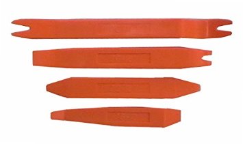 4 Pc Orange Nylon Panel Popper Set Auto Trim Door Panel Window Molding Upholstery Clip Removal Tool Kit Pry Bar Kit