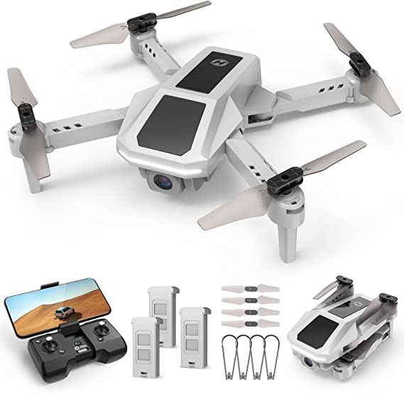 Holy Stone Drone with Camera for Kids, HS430 FPV HD 1080P Video Drones for Adults Beginner, Foldable Nano Hobby RC Quadcopter,Toys Gifts with Circle Fly, Throw to Go, 3 Batteries with Spare Parts