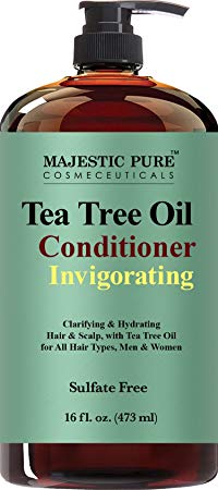 Tea Tree Oil Hair Conditioner, Clarifying & Hydrating, Helps Reduce Itchy and Dry Scalp, Sulfate Free, Paraben Free, 16 fl oz