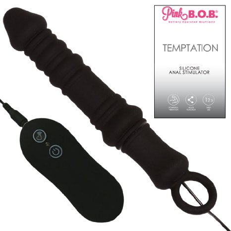 Anal Vibrator Dildo for Men / Women - Silicone Butt Sex Toy with Strong Vibrations - Adult Thin Dildo - Massaging with Powerful Vibes - Discreet Sexual Novelty Product for Him / Her - Erotic Love Tool