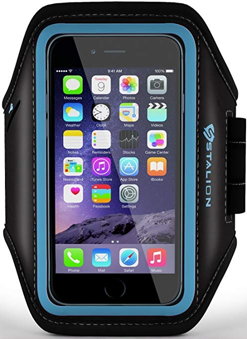 iPod Touch Armband: Stalion Sports Running & Exercise Gym Sportband (Cyan Blue) Water Resistant   Sweat Proof (for Apple iPod Touch 5th & 6th Gen)