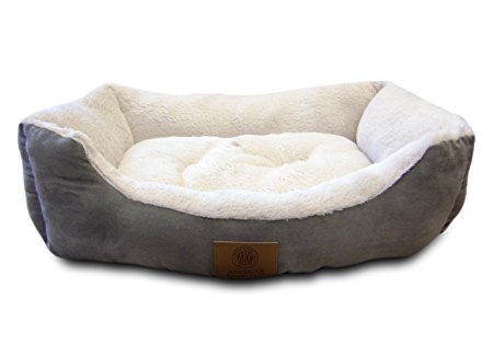 American Kennel Club Suede Cuddler Solid Pet Bed