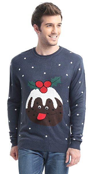 *daisysboutique* Daisyboutique Men's Christmas Desserts Puddings Sweater Cute Ugly Pullover