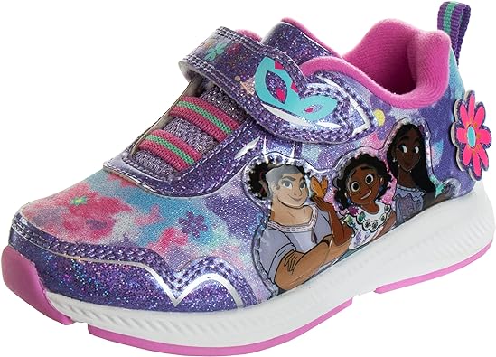 Disney Girls' Encanto Shoes - Mirabel, Luisa, Isabela Laceless Light-Up Sneakers (Toddler/Girl)