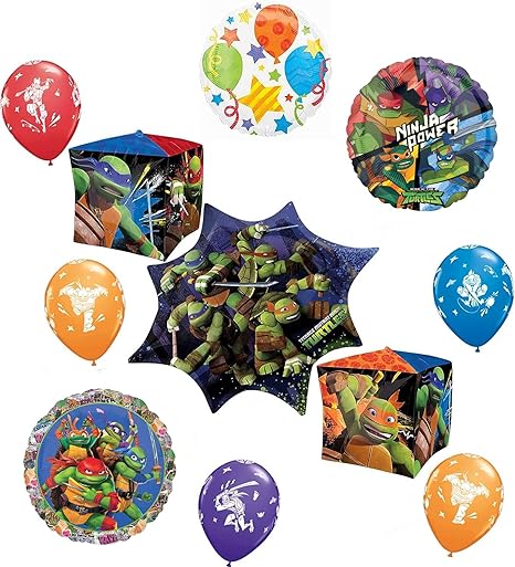 Anagram TMNT Party Supplies Birthday Cubez Balloon Bouquet Decorations