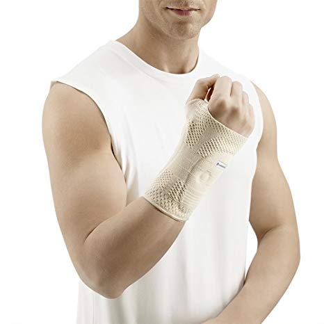 Bauerfeind - ManuTrain - Wrist Support - Relieves Strain and Stabilized During Movement - Right Wrist - Size 3 - Color Nature