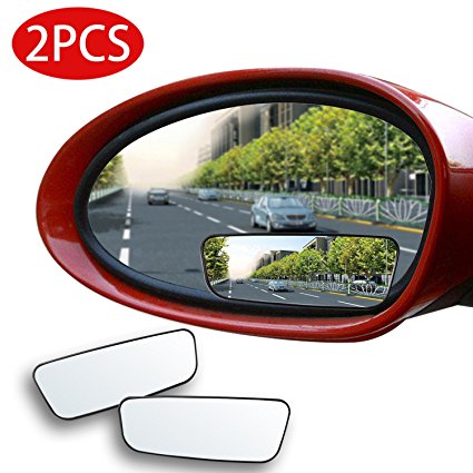 Blind Spot Mirror, MTSZZF Square Blind Spot Mirror for All Universal Vehicles Car (Pack of 2)