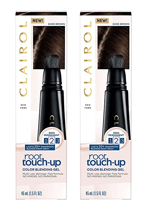 Clairol Clairol Root Touch-Up Color Blending Gel, 4 Dark Brown, 2 Count, 1.5 Fl Oz