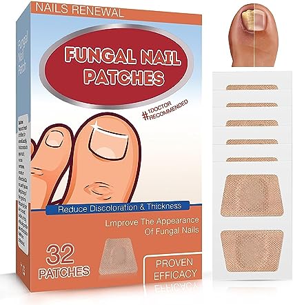 Toenail Fûngus Treatment, 32Pcs Nail Repair Patches for Restores Health Appearance of Discolored or Damaged Nails, Comfortable & Convenient