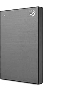 Seagate One Touch, 1 To, disque dur externe portable, chiffrement matériel par mot de passe, PC, Notebook & Mac, USB 3.0, Space Gray, 2 ans de Rescue Service inclus (STKY1000404)