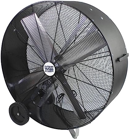 Maxx Air 42" High Velocity Industrial Belt Drive Barrel Fan. Damage and Dent Resistant (42 Inch Barrel Fan)