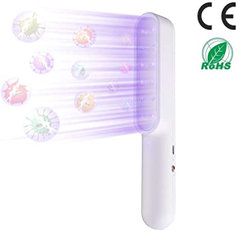 Feeke UV Light Sanitizer, Ultraviolet Disinfection lamp Portable uv sanitizer Wand Without Chemicals for Hotel Household Wardrobe Toilet Car Pet Area