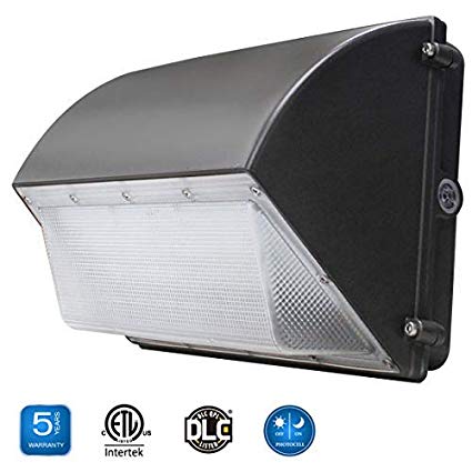 Dakason 60W LED Wall Pack Light Fixture with Dusk to Dawn Photocell, 250-350W HPS/HID Replacement, 5000K, Commercial and Industrial Outdoor Lighting, IP65 Waterproof - DLC & ETL