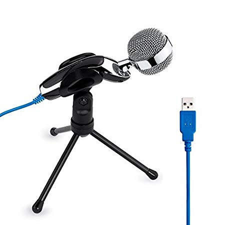 Tonor TN12449 USB Clear Digital Sound and Professional Condenser Sound Microphone with Stand for Skype PC Mac Laptop Recording
