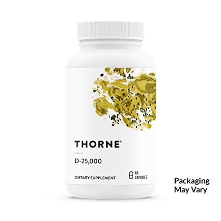 Thorne Research - Vitamin D-25,000 - Vitamin D3 Supplement (25,000 IU) for Healthy Bones and Muscles - 60 Capsules