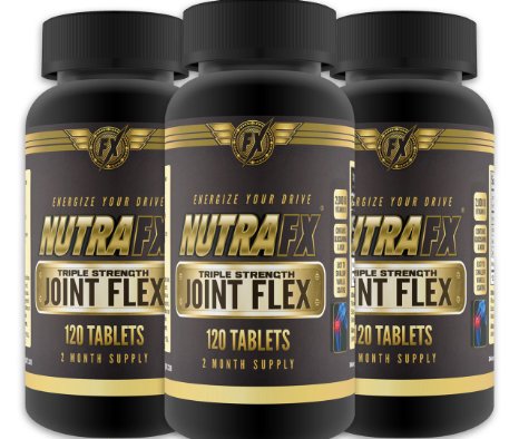 Joint-Glucosamine-Chondroitin-Anti-inflammatory-Supplement Triple Strength Joint Flex - Extra-strength Glucosamine Chondroitin MSM with Vitamin D - Joint Support - Anti-inflammatory Properties - Natural Joint Support Pain Relief by NutraFX - 360 Tabs