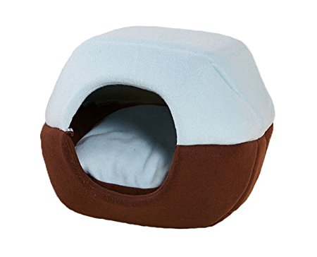 Cat Bed Cave, M&G House Washable Hamburger Style Shell Nest Windproof Waterproof Removable Pet Cat Bed House Thermal Hiding Dog Sleeping Bag