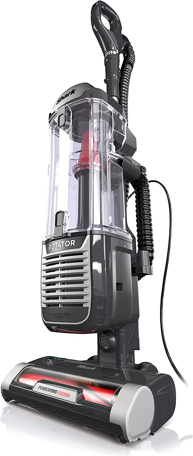 Shark ZU102 Rotator Pet Upright Vacuum with PowerFins HairPro & Odor Neutralizer Technology, Charcoal, 2.9 L Dust Cup