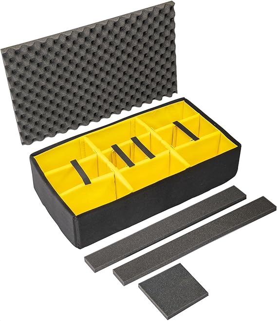 Pelican 1615 Yellow Padded Divider Set & lid Foam.