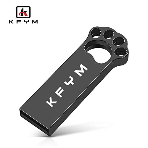 KFYM Cartoon cat Claw USB Drive 32G high Speed USB 3.0 Mini Metal USB Drive Flash Drive Glue Size Memory Stick Thumb Drive Data Storage Jump Drive, Waterproof Anti Shock (Black)