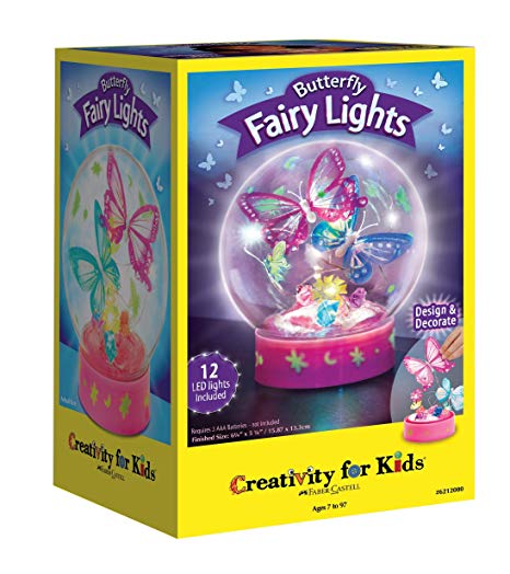 Creativity for Kids Butterfly Fairy Lights Craft Kit - Makes 1 Butterfly Night Light for Kids