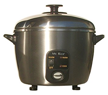 Sunpentown SC-886 3-Cup Stainless-Steel Rice Cooker and Steamer