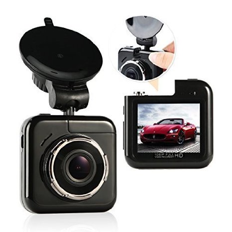 KampF Concept Car Dash Cam 20 Inch Mini HD 1080P 170 Degree Wide Angle Car Dashboard Camera with G Sensor 6 Glass Lens