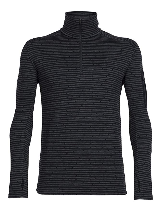 Icebreaker Men's Apex Long Sleeve Half Zip Toothstripe Baselayer