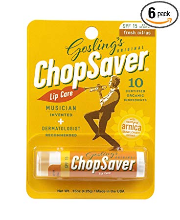 Goslings Original ChopSaver SPF 15 Lip Care, 0.15 Ounce (Pack of 6)