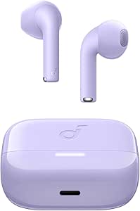 soundcore K20i by Anker, Semi-in-Ear Earbuds, Bluetooth Wireless, 36H Playtime, Fast Charge, Clear Sound, Comfortable Fit, ENC 2-Mic Clear Calls, Custom EQ, IPX5, Bluetooth 5.3, App Control (Purple)