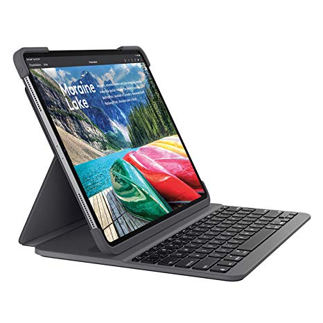 Logitech SLIM FOLIO PRO Backlit Bluetooth Keyboard Case for iPad Pro 11 Inch (Model: A1980, A1934, A1979, A2013, UK English Layout), Black