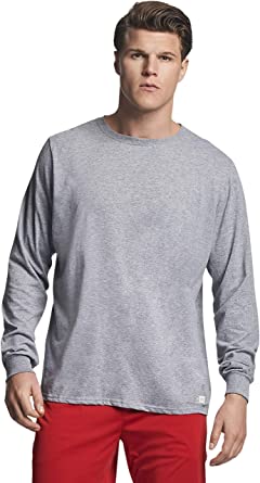 Russell Athletic Mens Cotton Performance Long Sleeve T-Shirts