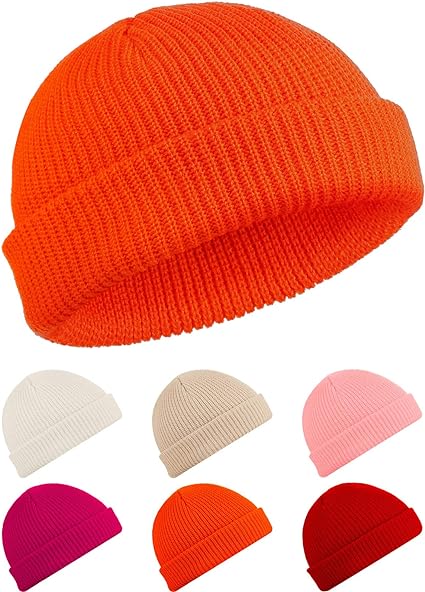 SATINIOR Trawler Beanie Watch Hat Roll-up Edge Skullcap Fisherman Beanie for Men Women