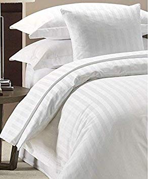 Duvet Cover Set 300 Thread Count White 100% Egyptian cotton Hotel Quality (Double)