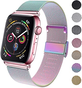 GBPOOT Band Compatible with Apple Watch Band 38mm 40mm 42mm 44mm, Wristband Loop Replacement Band for Iwatch Series 5/4/3/2/1,Colorful,38mm/40mm