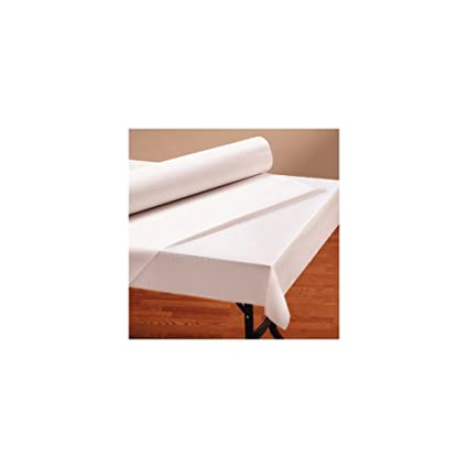 Hoffmaster 260045 Paper Tablecover Roll, 1 Ply, 300' Length x 40" Width, Bright White