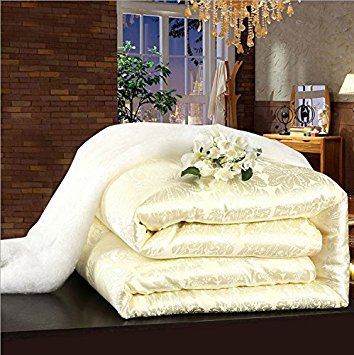 Royals Eco-friendly Handmade Pure Mulberry Silk Filled Comforter Quilt Duvet Blanket Coverlet Bedspread Twin Size for Summer Season Use