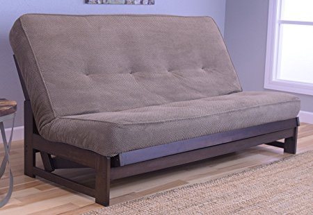 Kodiak Aspen Futon Set with Reclaim Mocha Finish, Marmont Mocha, Full