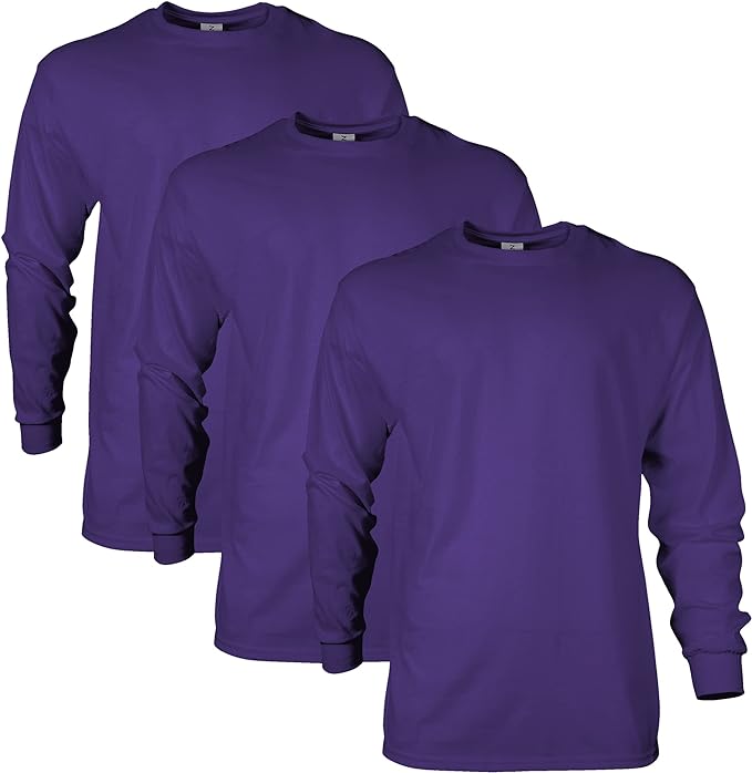 Gildan Adult Ultra Cotton Long Sleeve T-Shirt, Style G2400, Multipack