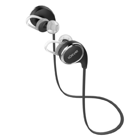 iClever Sweatproof CSR Bluetooth 4.1 Wireless Sport Headphones with AptX Technology, Build-in Mic for Hands-free Calling