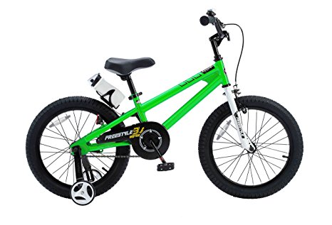 RoyalBaby BMX Freestyle Kids Bike, Boy's Bikes and Girl's Bikes with training wheels, Gifts for children, 18 inch wheels, in 6 colors