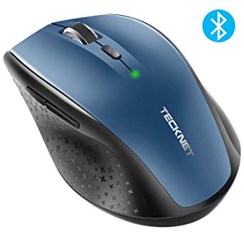 TeckNet Bluetooth Mouse, 3000DPI Wireless Mouse, 24 Month Battery Life With Battery Indicator, 3000/2000/1600/1200/800 dPi
