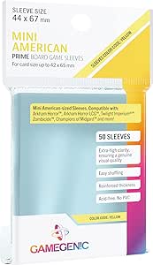 GAMEGEN!C- Prime Mini American-Sized Sleeves 44 x 67 mm (50), Couleur Claire (GGS10052ML)