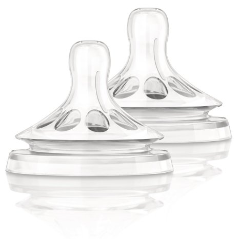 Philips AVENT BPA Free Natural Newborn Flow Nipples, 2-Pack