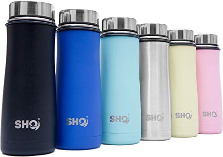 SHO Fortis - Ultimate Insulated, Double Walled Stainless Steel Water Bottle, Coffee Cup, Tumbler & Vacuum Flask - 10 Hours Hot & 20 Hours Cold - 590ml - BPA Free