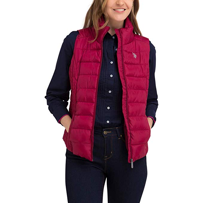 U.S. Polo Assn. Womens Quilted Zip Up Outerwear Vest