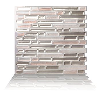 Tic Tac Tiles - Premium Anti Mold Peel and Stick Wall Tile Backsplash in Como Sand (10)