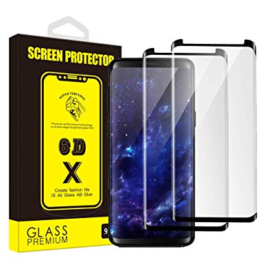 Yoyamo (2 Pack) Tempered Glass Nv11 Screen Protector for Samsung Galaxy Note 8, Case Friendly - Black