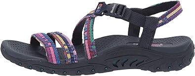 Skechers Women's Reggae-Sew Me-Boho Woven Strappy Slingback Sandal