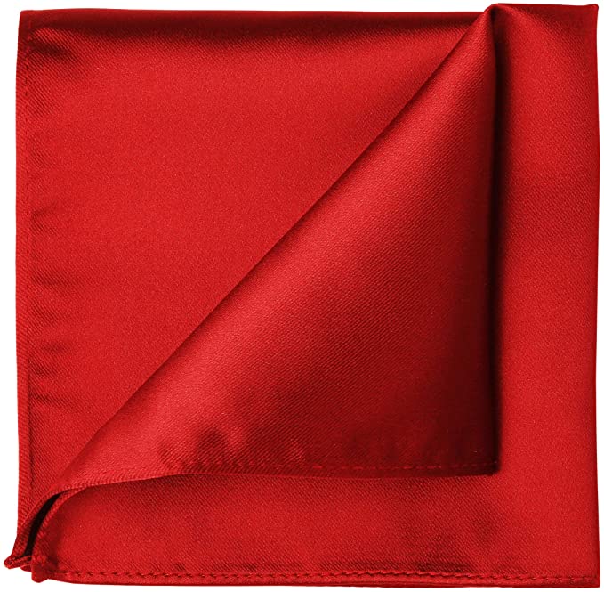 KissTies 1PC/6PCS Satin Pocket Square Wedding Party Solid Handkerchief   Gift Box